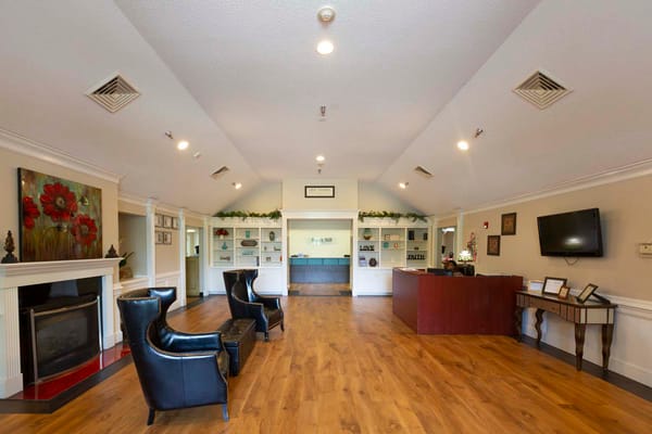 Interior view of a welcoming lobby area