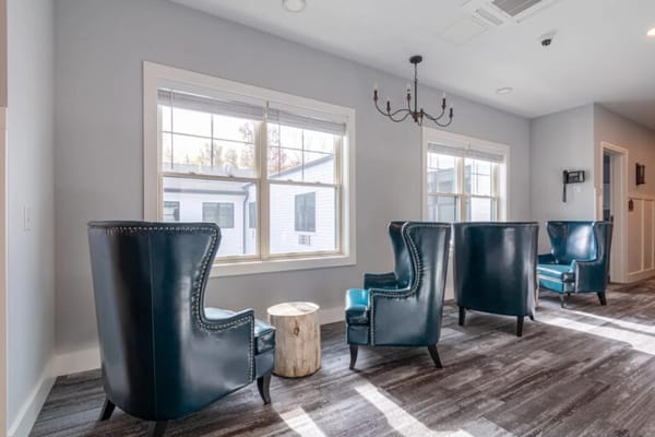 Cozy seating area with chairs near a window
