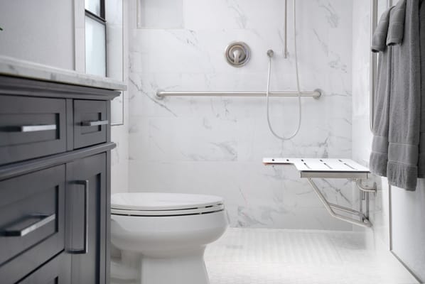 Accessible bathroom with modern fixtures