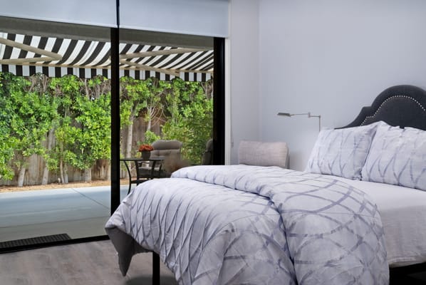 Cozy bedroom with outdoor view