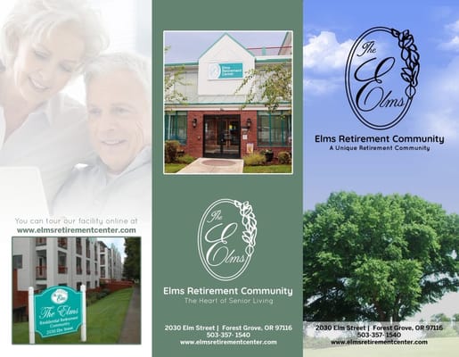 Exterior view of Elms Retirement Community building