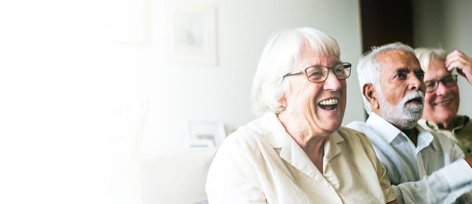 Residents enjoying a moment together indoors
