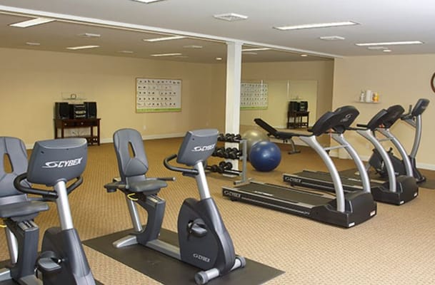 Well-equipped fitness area with exercise machines