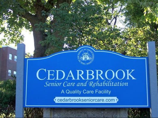 Cedarbrook Senior Care and Rehabilitation facility sign