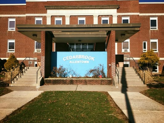 Front entrance of Cedarbrook Senior Care and Rehab facility