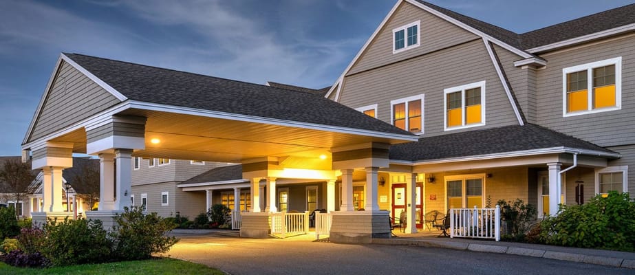 Exterior view of Granite Hill Estates at dusk