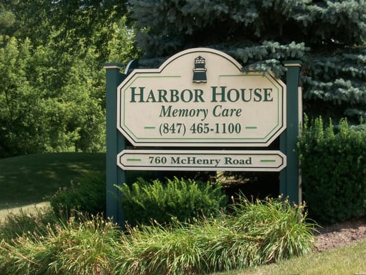 Facility sign for Harbor House Memory Care