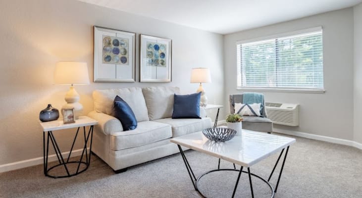 Cozy living area with stylish furniture and decor