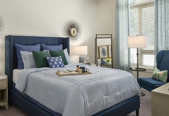Cozy bedroom in a senior living facility