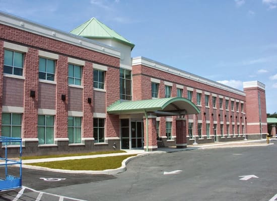 Exterior view of a senior living facility building