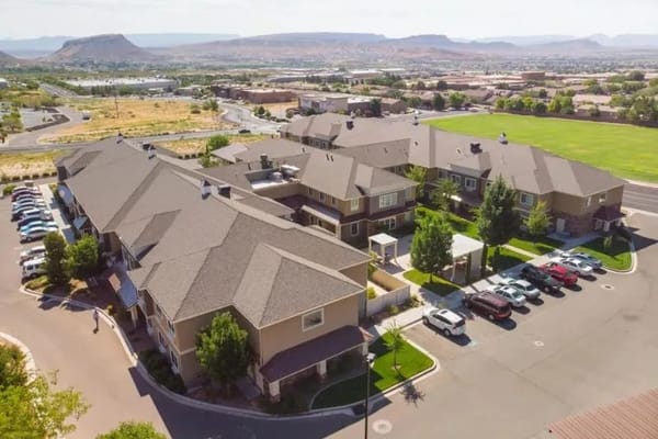 Aerial view of the Spring Gardens Senior Living facility