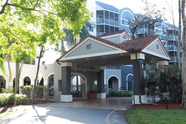 Main entrance of Forest Trace Senior Living facility
