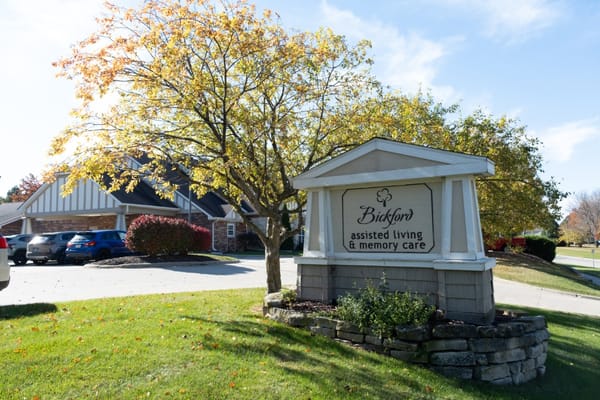 Sign for assisted living and memory care facility