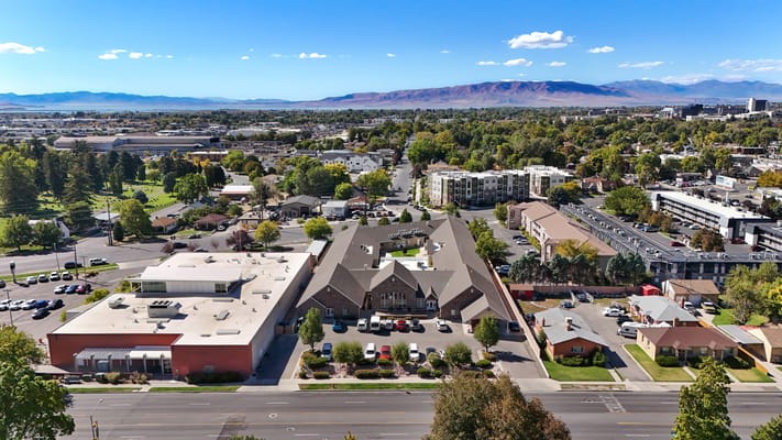 Aerial view of Rocky Mountain Care River Pointe Assisted Living facility