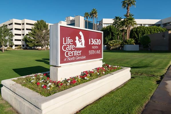 Exterior sign of Life Care Center of North Glendale