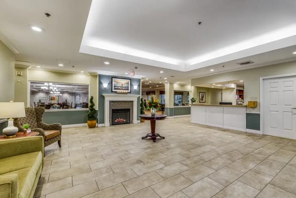 Interior view of a welcoming lobby area