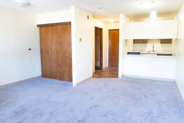 Interior view of a private resident room