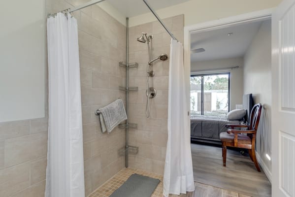 Interior of a residents' shower room