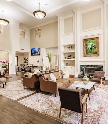 Common area with comfortable seating and decor