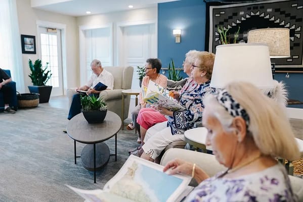 Residents engaged in a common area activity