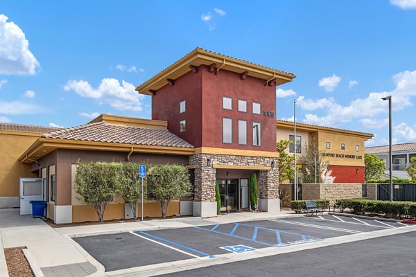 Exterior view of Newport Beach Memory Care building
