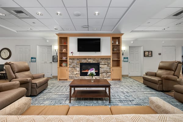 Interior common area with seating and decoration