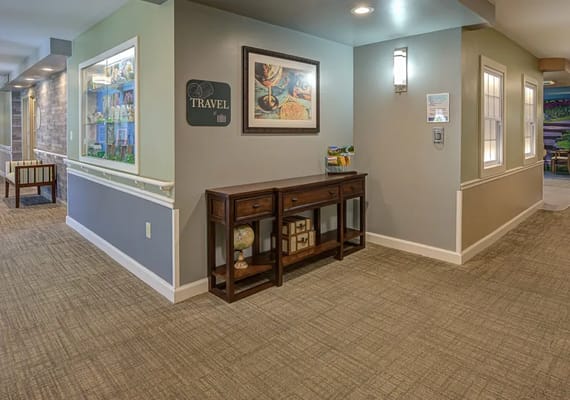 Interior hallway with decorations and furniture