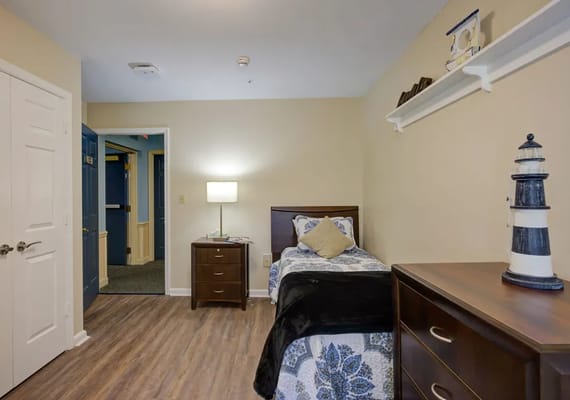 Cozy private resident room with modern furnishings