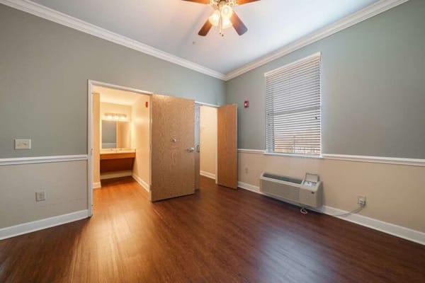 Interior view of a private resident room