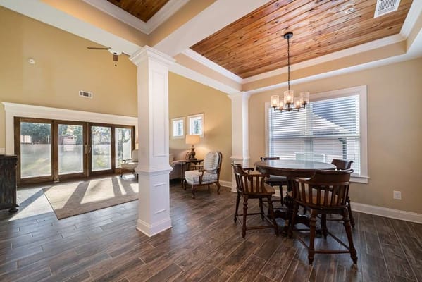 Bright interior common area with seating and natural light