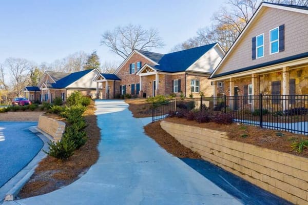 Exterior view of the senior living facility