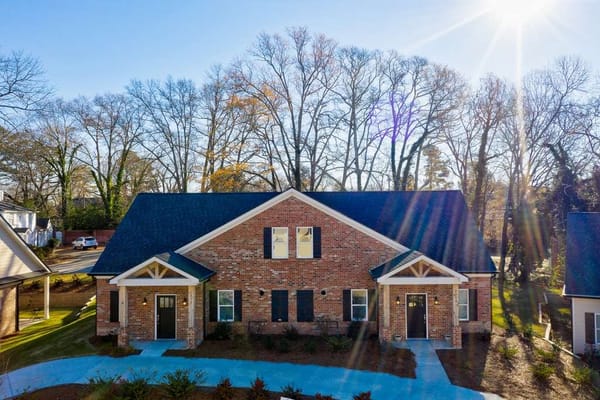 Exterior view of a modern assisted living facility