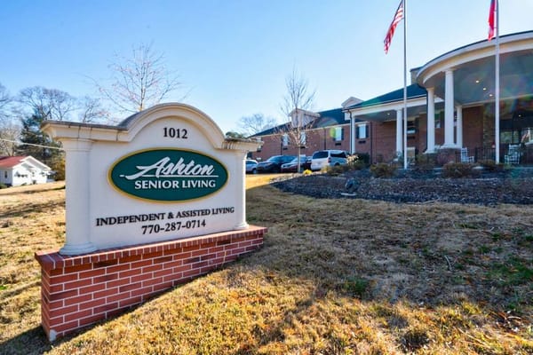 Exterior view of Ashton Senior Living entrance