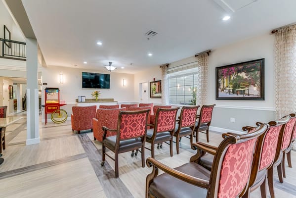 Interior of a common area with seating
