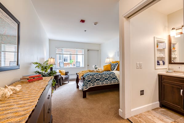 Well-furnished private resident room with a cozy atmosphere