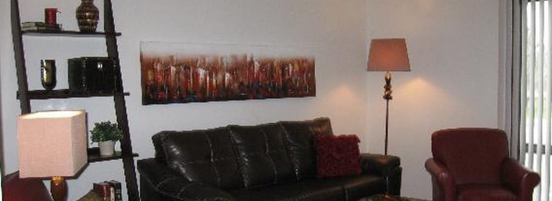 Interior view of a cozy living area with furniture