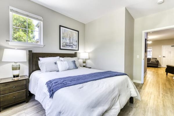 Cozy bedroom in a senior living facility