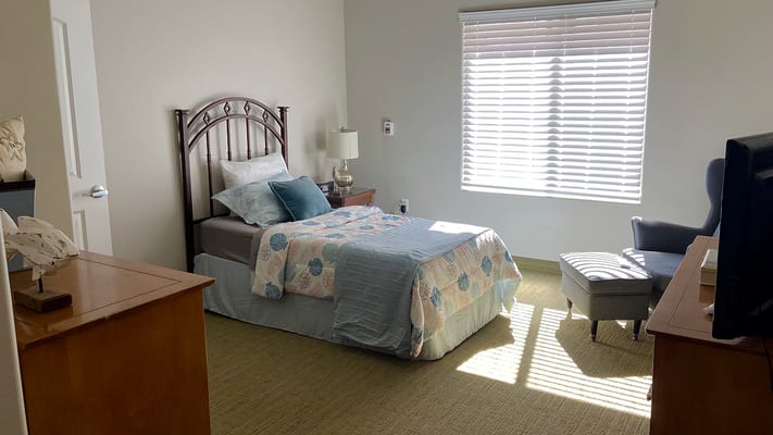 Cozy private resident room with natural light