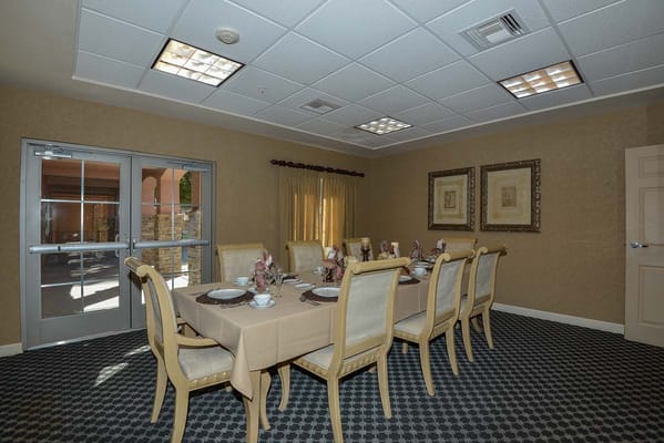 Dining room with elegant table setting