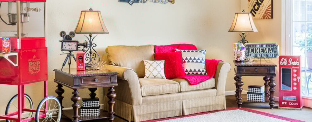 Cozy common area with comfortable seating and decor