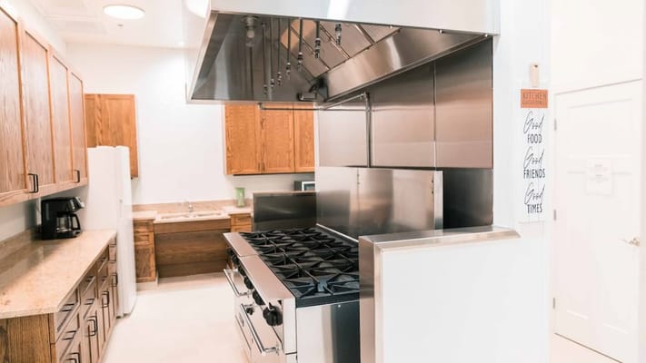 Bright kitchen with modern appliances