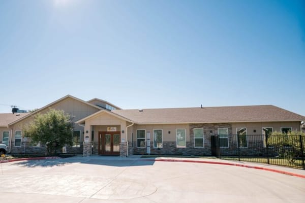 Exterior view of the assisted living facility building