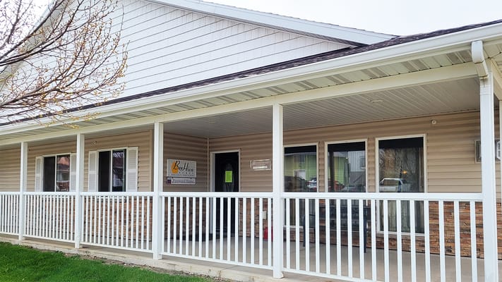 Exterior view of BeeHive Homes building entrance