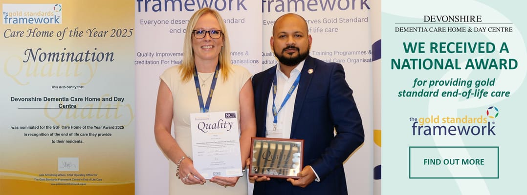 Staff receiving a national award for care quality