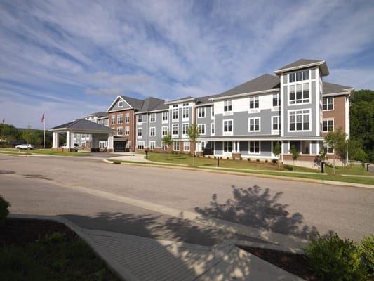 Exterior view of Evergreen Village at Bloomington