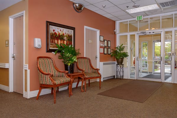Interior view of a welcoming lobby area