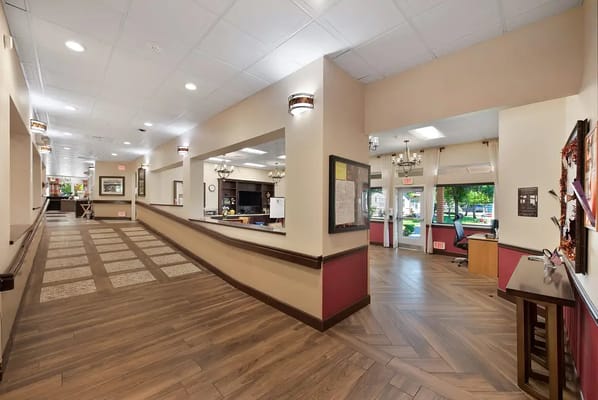 Interior view of a common area in Healdsburg Senior Living