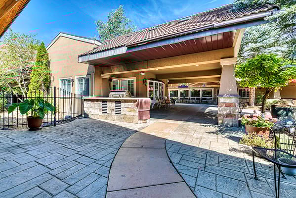 Exterior view of the facility's outdoor space