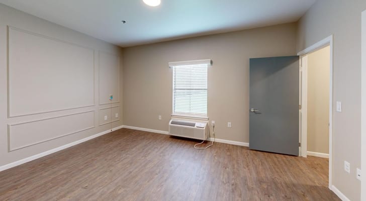 Interior view of a private resident room