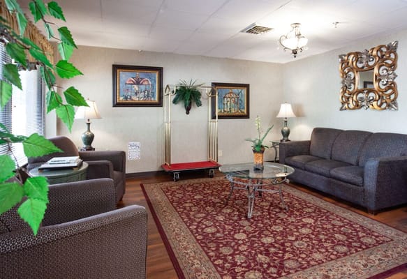 Common area with comfortable seating and decor